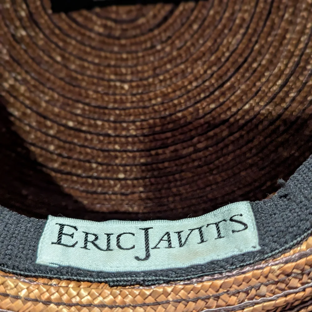 Eric Javits Gold Braided Straw Dress Hat - Picture 5 of 5